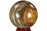 Colorful Petrified Wood Sphere - Madagascar #110589-1